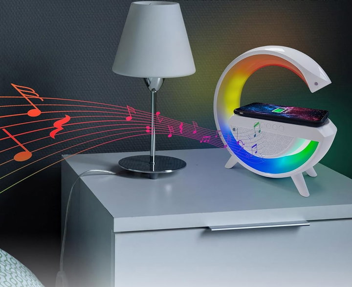 Bluetooth v 5.3 speaker with LED light and Wireless charger, TX- 264 - Technaxx ICTX-TX 264