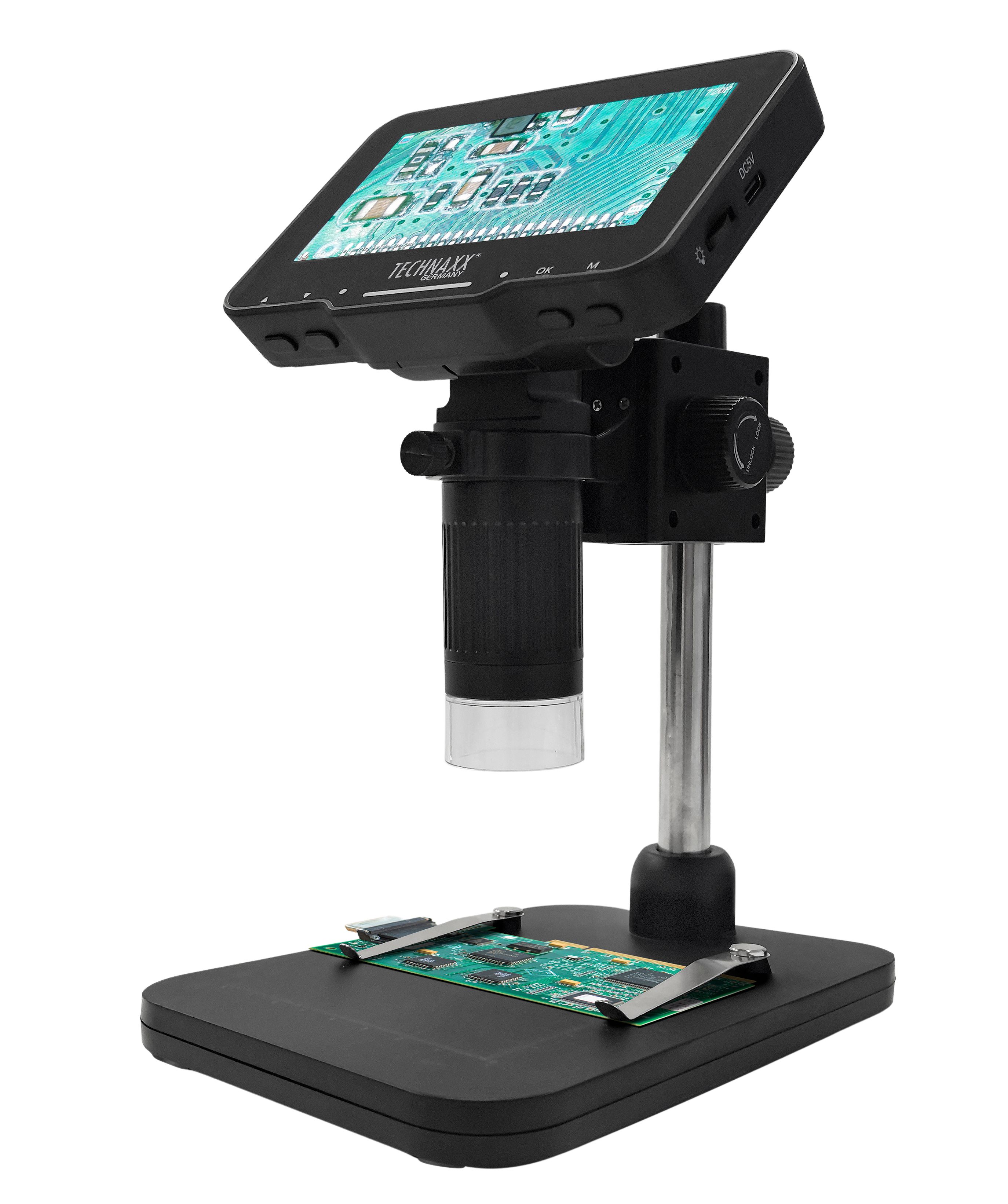 Digital Microscope with Display 4,3 " 720 p 8 LED 50 x - Technaxx ICTX-TX 277