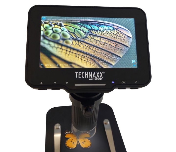 Microscopio Digitale con Display 4,3" 720p 8 LED 50x - Technaxx ICTX-TX277