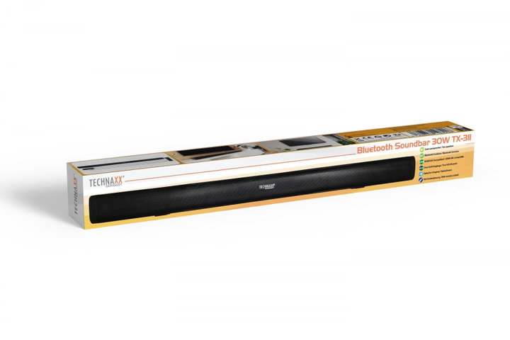 Soundbar Bluetooth 5.0 30 W for TV with HDMI-ARC, Optics and AUX - Technaxx ICTX-TX 311