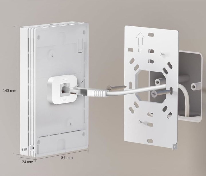 Punto di Accesso Wireless WiFi 6 Gigabit Dual Band AX3000 Poe con Supporto Mesh, a Muro, AP3000W - Cudy ICU-AP3000W