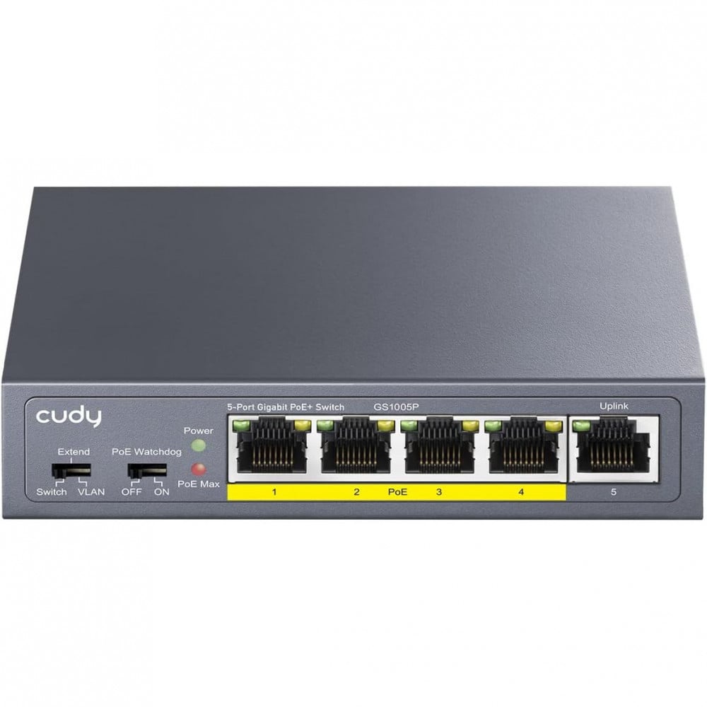 Unmanaged Switch Gigabit POE+ 5 porte 60W, GS1005P 2.0 - Cudy ICU-GS1005P