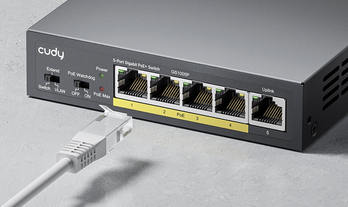 Unmanaged Switch Gigabit POE+ 5 porte 60W, GS1005P 2.0 - Cudy ICU-GS1005P