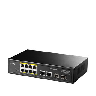 Switch Gigabit PoE+ 8 Doors with 2 Uplink GbE and 2 SFP - Cudy ICU-GS 1010 PS 2