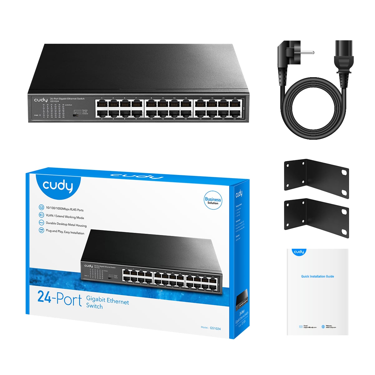 Switch Gigabit Ethernet a 24 Porte, GS1024 - Cudy ICU-GS1024