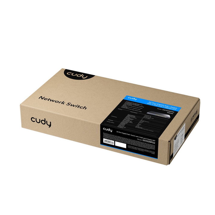 Switch Gigabit PoE+ 24 Doors with 2 Uplink GbE and 2 SFP - Cudy ICU-GS 1026 PS 2