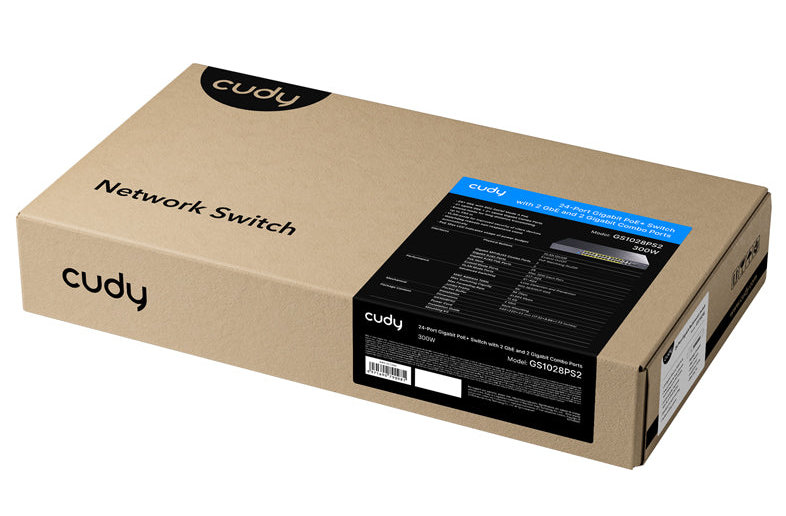 Switch Gigabit 24 Porte GbE, 2 Uplink GbE, 2 Uplink GbE/SFP Combo, GS1028PS2 - Cudy ICU-GS1028PS2