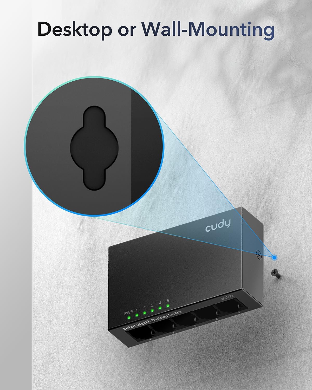Switch Desktop Gigabit a 5 Porte, GS105 - Cudy ICU-GS105