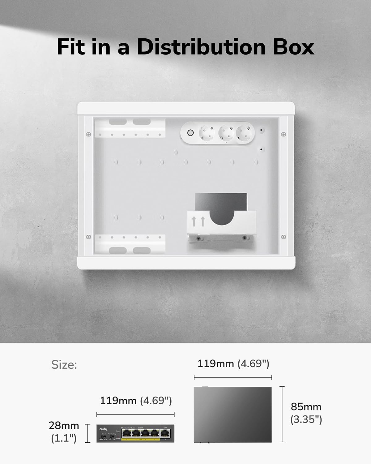 Switch Gigabit PoE+ a 5 porte, GS105P - Cudy ICU-GS105P