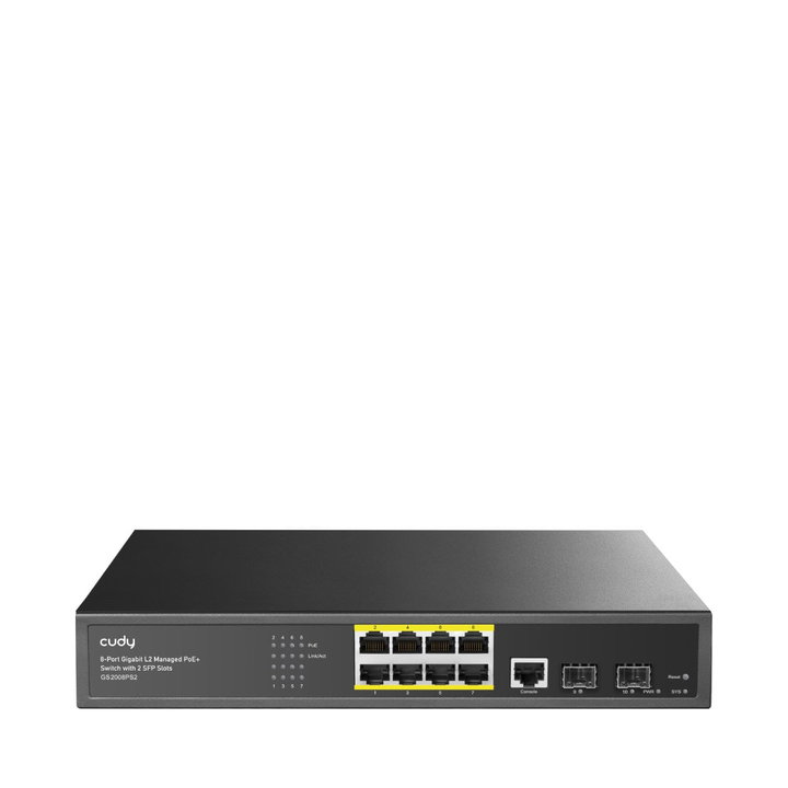 Switch 8 Porte Web-Managed Gigabit L2 con 2 SFP - Cudy ICU-GS2008P