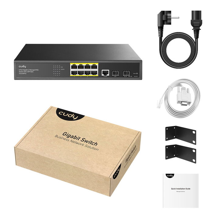 Switch 8 Porte Web-Managed Gigabit L2 con 2 SFP - Cudy ICU-GS2008P
