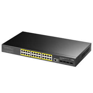Switch 24 Porte Web-Managed PoE Gigabit L3 con 4 Porte SFP, GS5024PS4 Nero - Cudy ICU-GS5024PS4