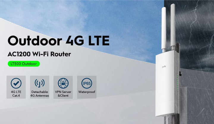 Wi-Fi Router 4 G Cat 4 AC 1200 from Exterior, LT 500 Outdoor - Cudy ICU-LT 500 OUT