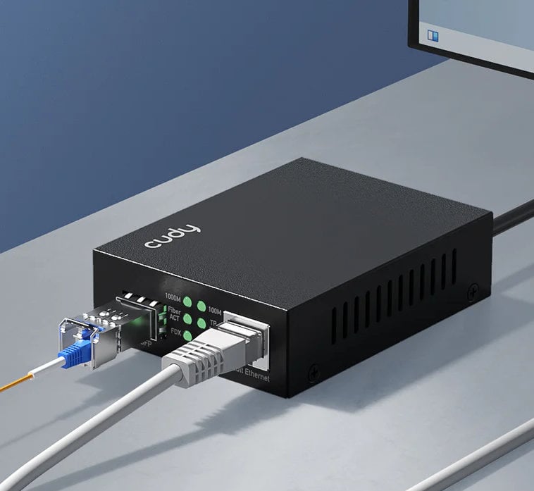 Convertitore Multimediale Gigabit RJ45 10/100/1000 Mbps Ethernet Slot SFP - Cudy ICU-MC220