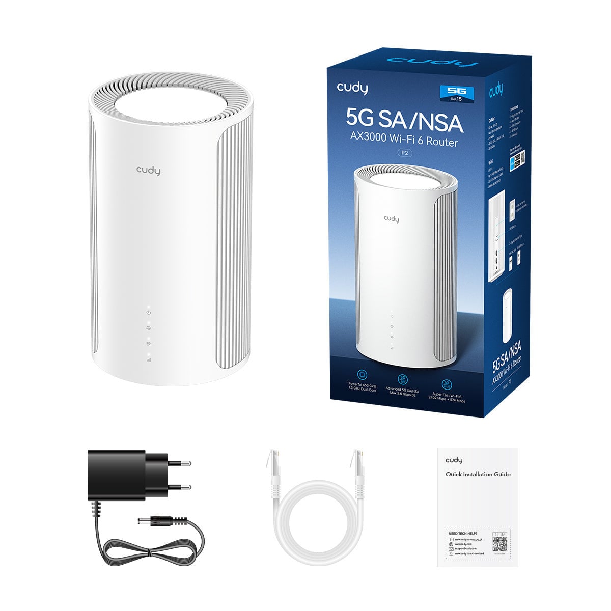 Router Wi-Fi 6 5G SA/NSA AX3000, P2 - Cudy ICU-P2