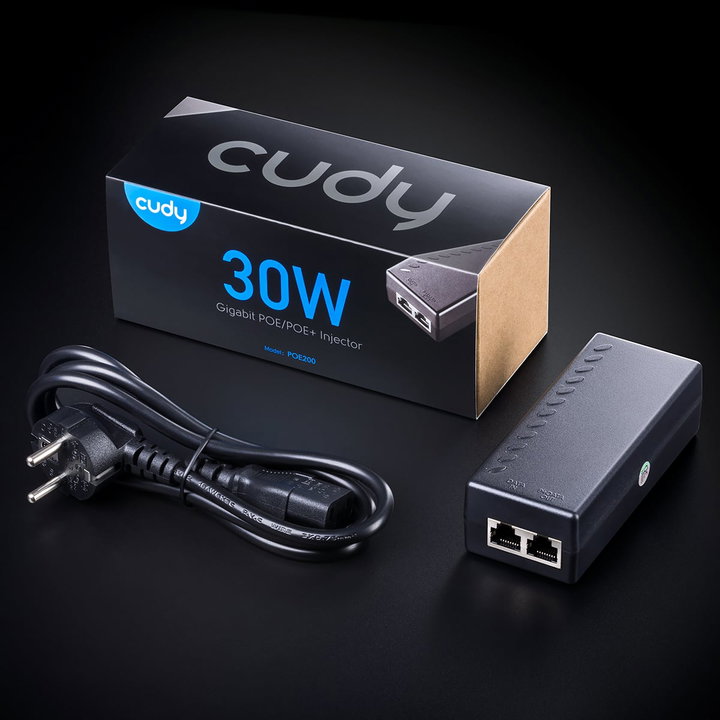 Iniettore Gigabit PoE+/PoE da 30W - Cudy ICU-POE200
