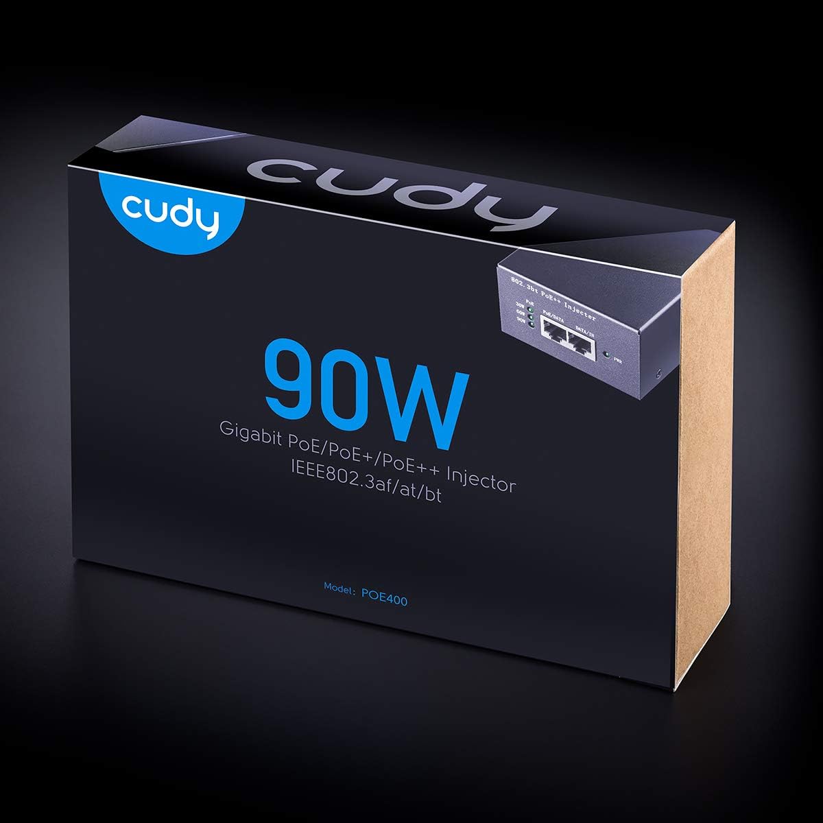 Gigabit PoE/PoE+/PoE++ Injector from 90 W to 100 m - Cudy ICU-POE 400