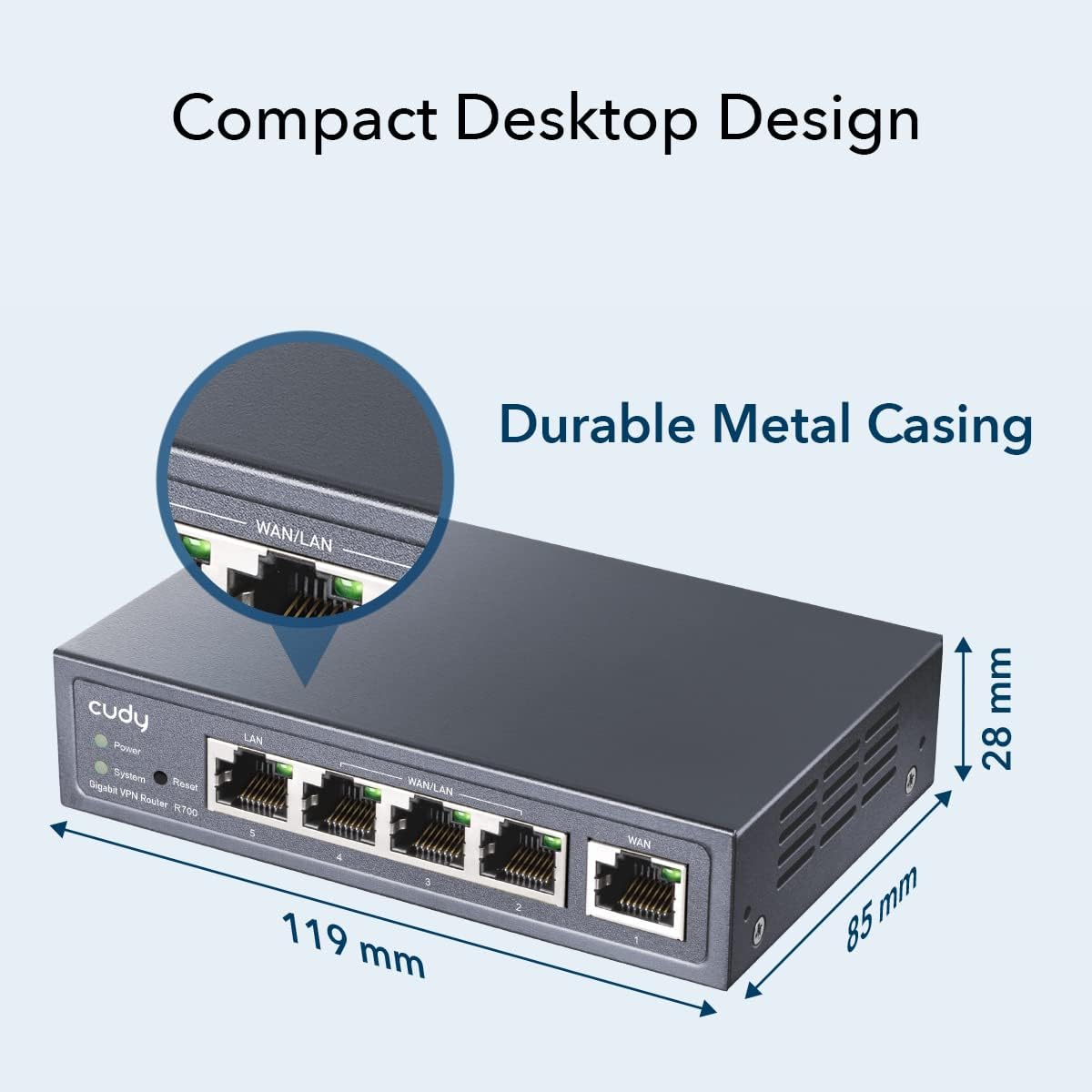 Router VPN Multi-WAN Gigabit Fino a 4 porte WAN Gigabit, R700 - Cudy ICU-R700