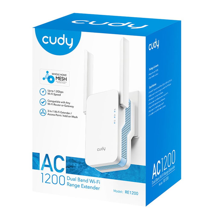 Extender WiFi Dual Band Booster Wireless AC1200 - Cudy ICU-RE1200