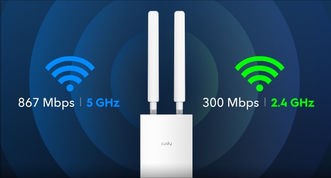 Extender e Punto di Accesso Wireless AC1200 per Esterni, RE1200 Outdoor - Cudy ICU-RE1200OUT