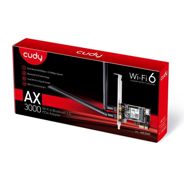 Adattatore PCI-E Wi-Fi 6 AX3000 Bluetooth 5.2 - Cudy ICU-WE3000