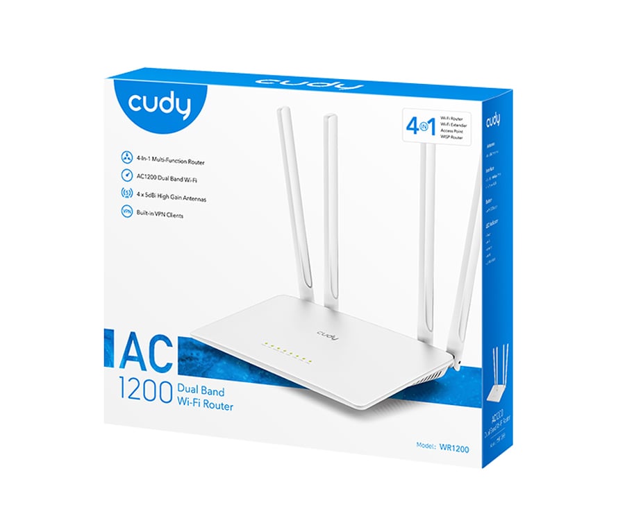 Smart Router WiFi Dual-Band AC1200, WR1200 - Cudy ICU-WR1200