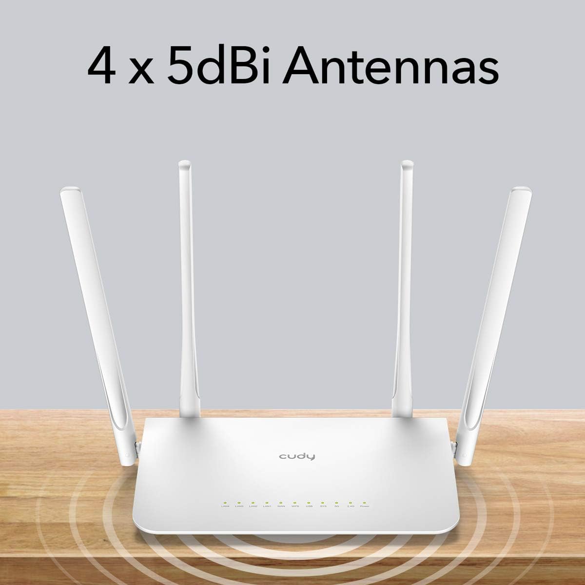 Router WiFi Dual Band AC1200 Gigabit, WR1300 - Cudy ICU-WR1300