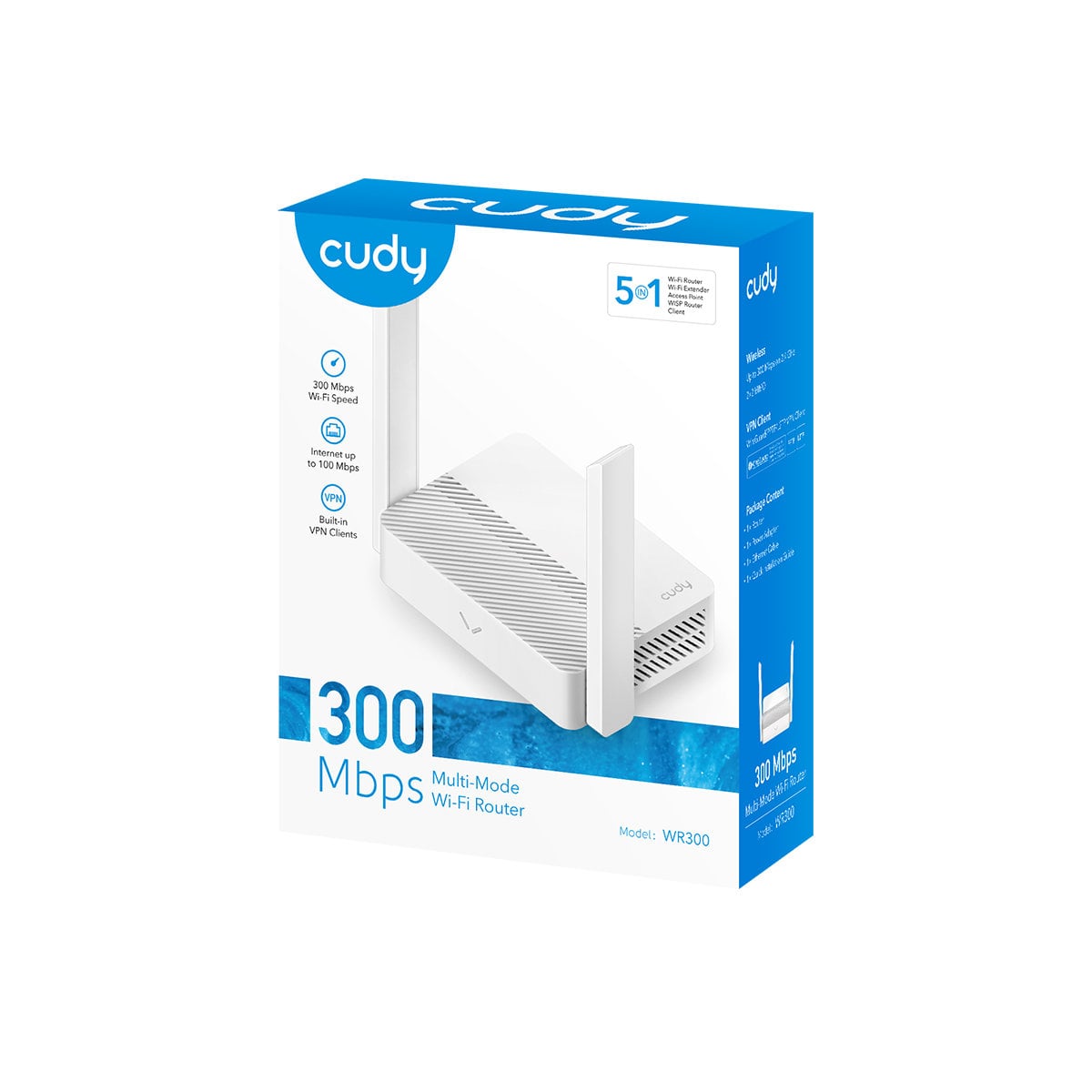Mesh Router Wifi 300Mbps 2.4 GHz, WR300 - Cudy ICU-WR300
