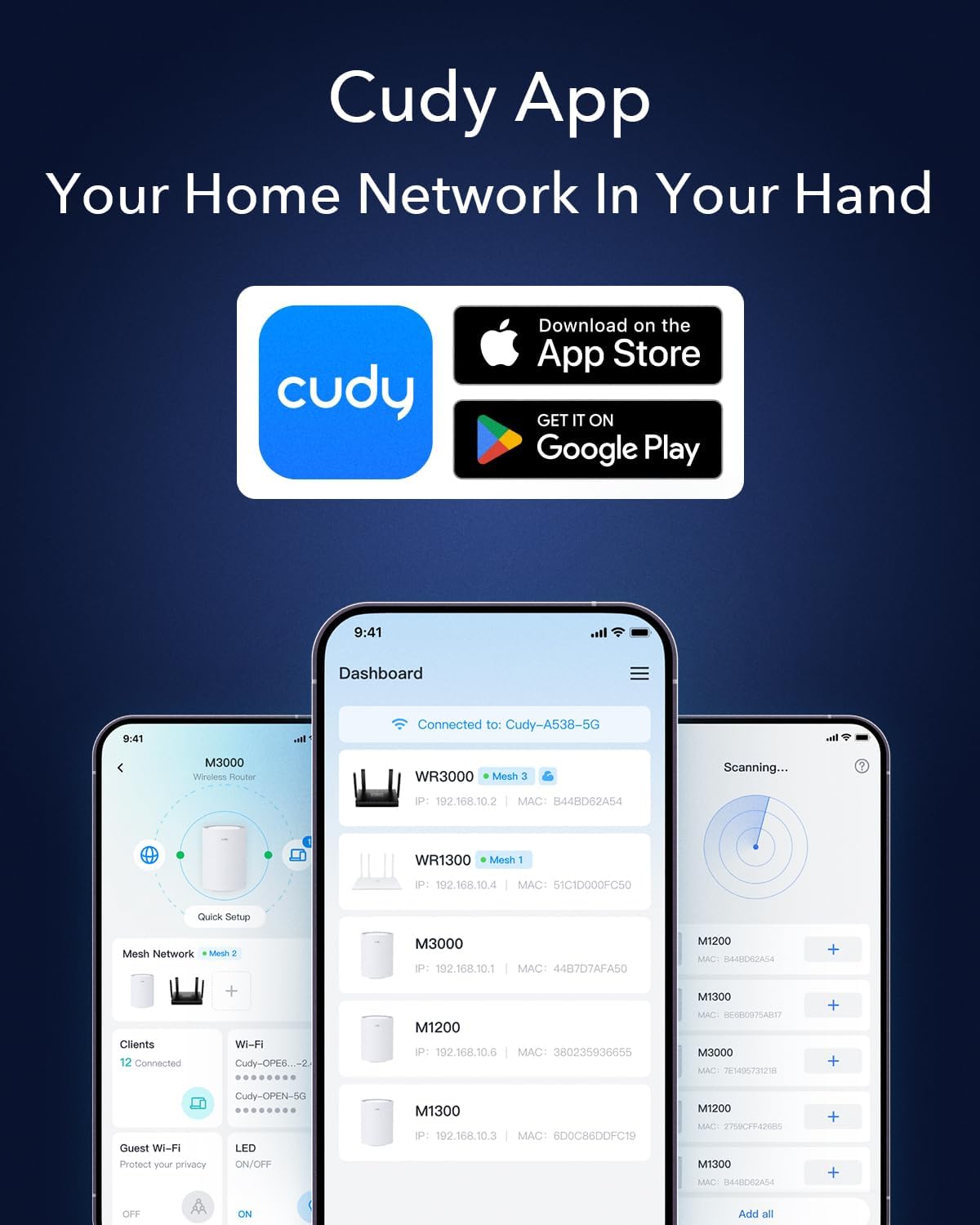 Mesh Router Wi-Fi 6 AX3000 Super Veloce Dual Band 2,5 Gbps WAN, WR3000H - Cudy ICU-WR3000H