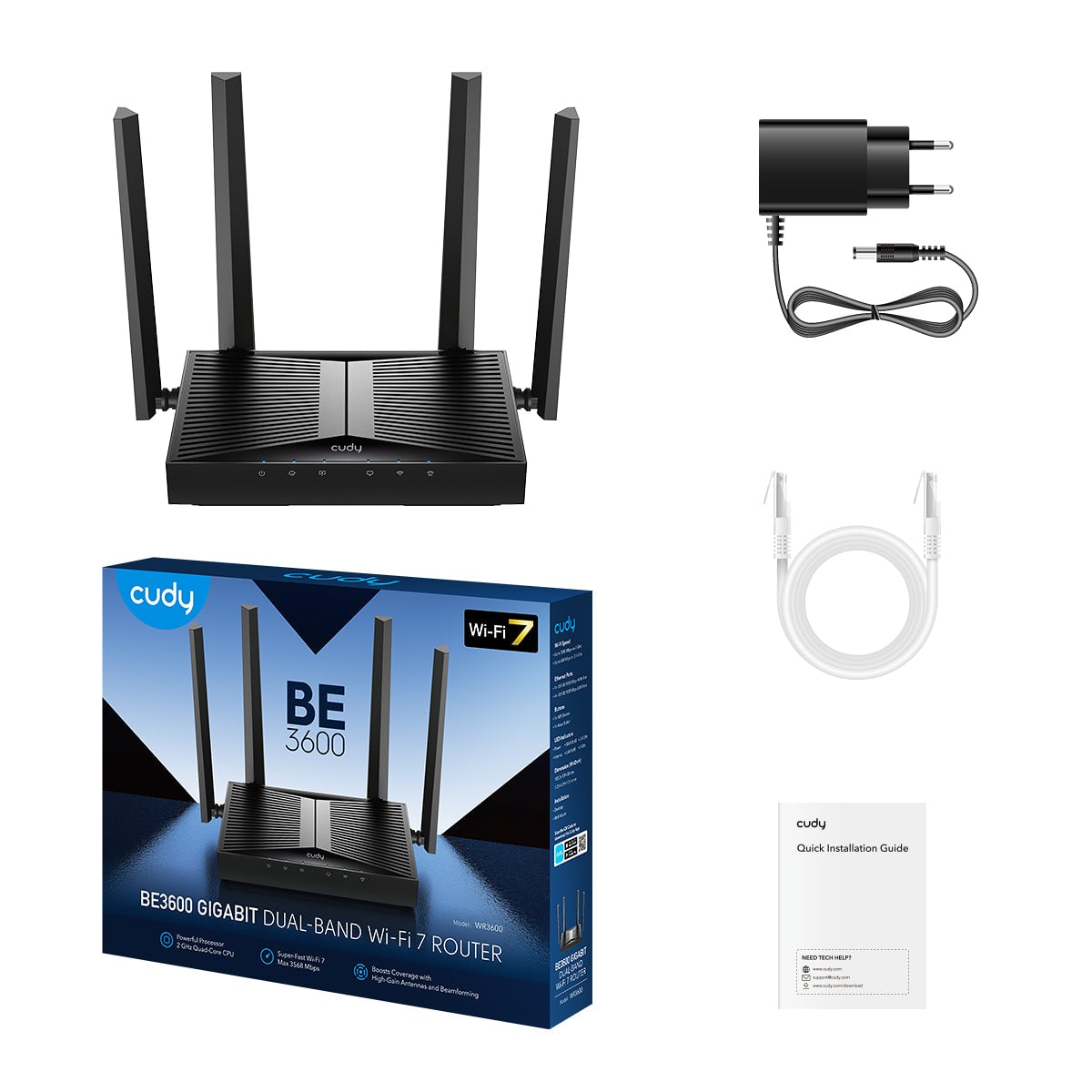 Router Gigabit Wi-Fi 7, WR3600 - Cudy ICU-WR3600