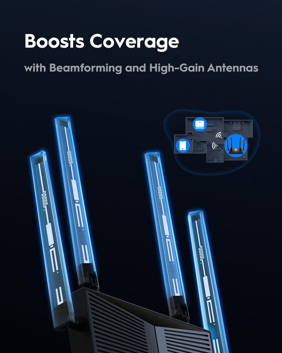 Router WiFi 7 Dual-Band BE3600 2,5G WAN 6500Mbps, WR3600H - Cudy ICU-WR3600H