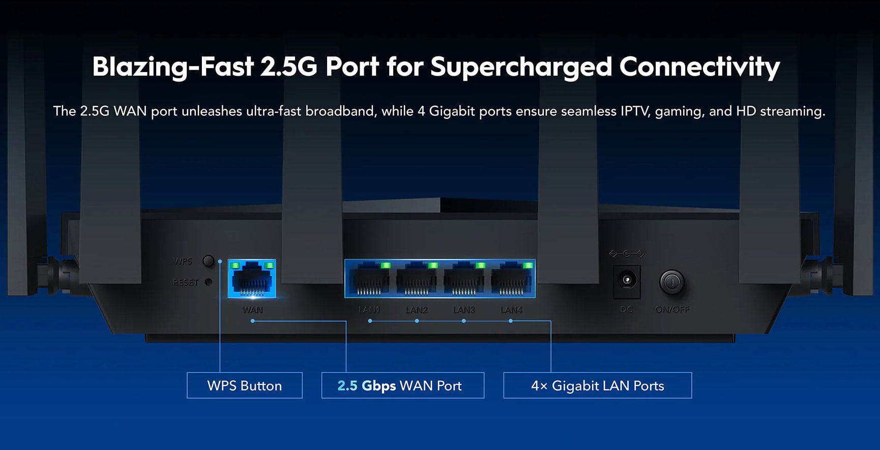 Mesh Router WiFi 7 Dual-Band Gigabit BE6500 2,5G WAN, WR6500H - Cudy ICU-WR6500H