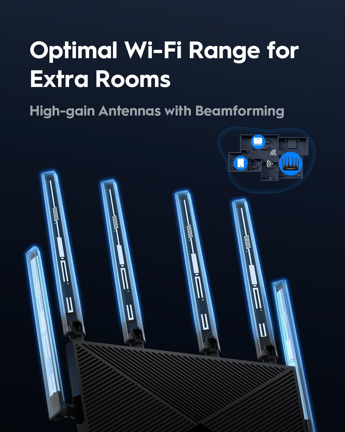 Mesh Router WiFi 7 Dual-Band Gigabit BE6500 2,5G WAN, WR6500H - Cudy ICU-WR6500H
