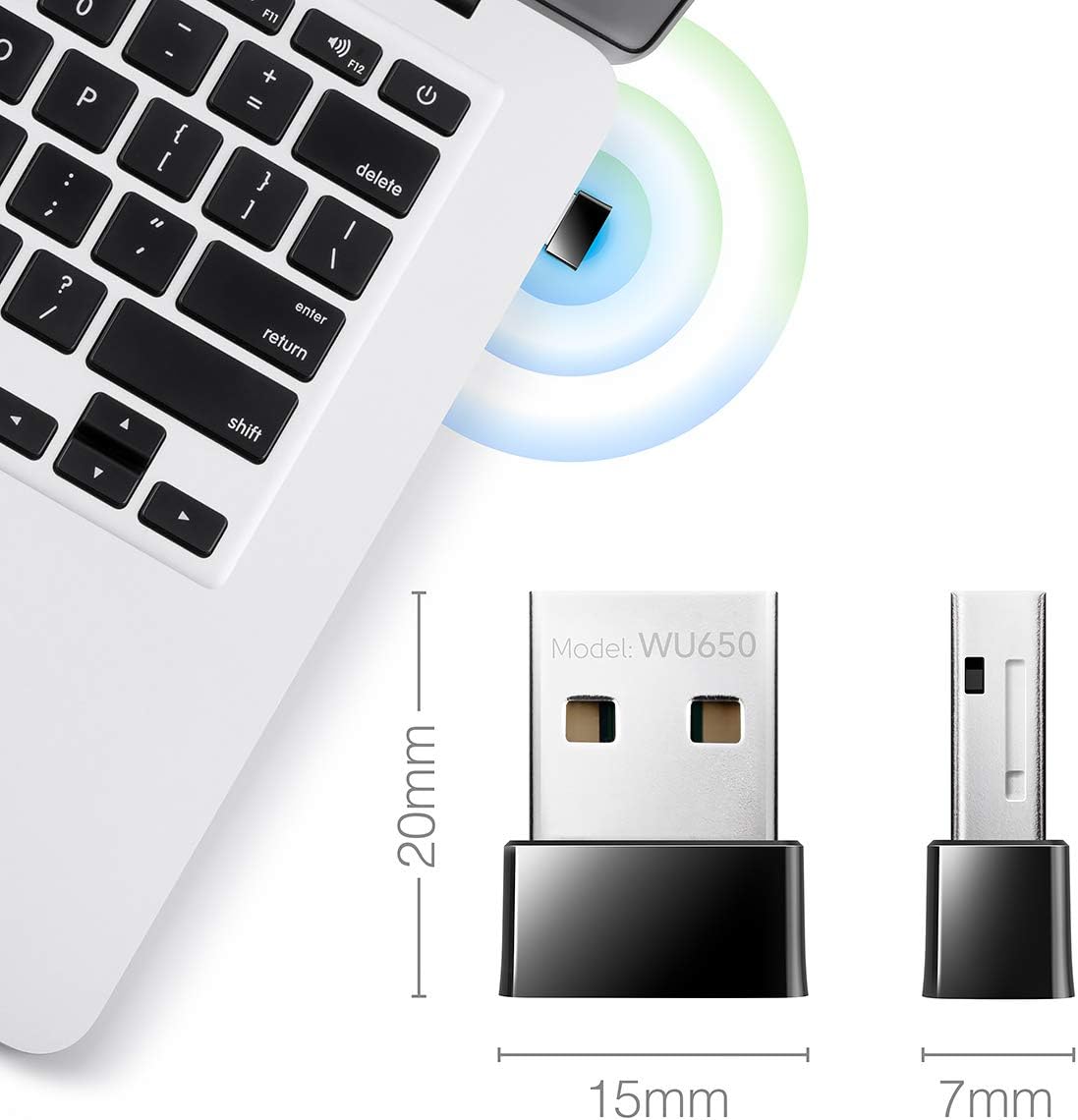 Nano Adattatore USB WiFi Dual Band 650Mbps per PC con Modalità SoftAP, WU650 - Cudy ICU-WU650