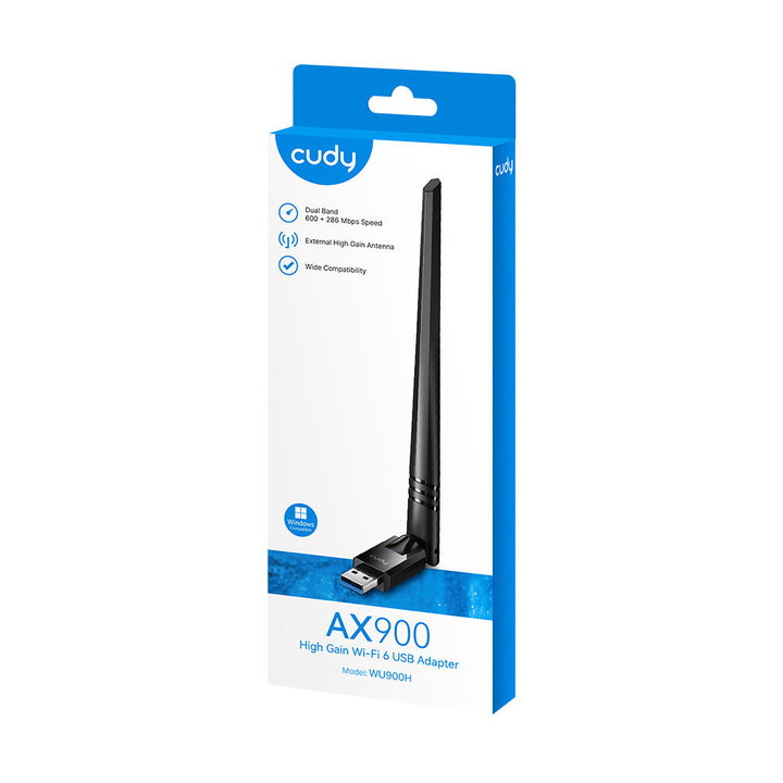 Adattatore USB 2.0 Dual Band Wi-Fi 6 e Bluetooth 5.4 AX900 - Cudy ICU-WU900H