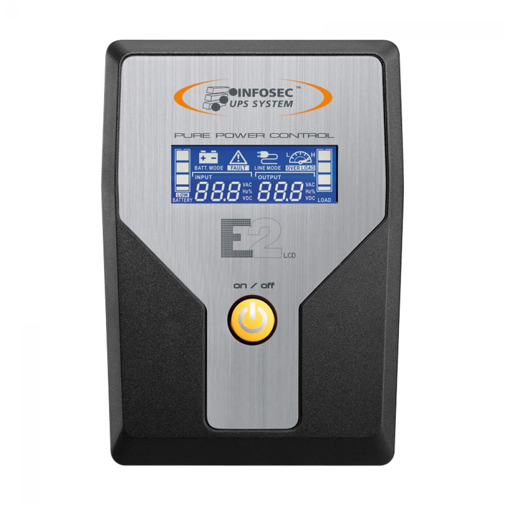 Gruppo di Continuità UPS E2 600VA LCD Line Interactive Onda Sinusoidale - Infosec ICUE2LCD600