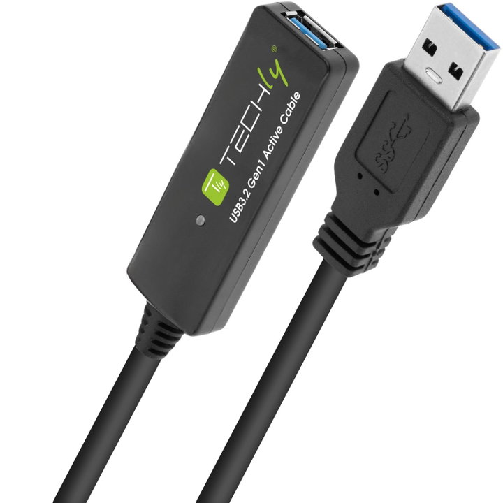 3.2 SuperSpeed+ Signal Extensor 10 m Black - Techly ICUR 30100 G