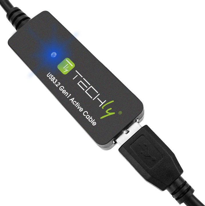 Cavo Prolunga Attivo USB3.2 SuperSpeed+ Estensore di Segnale 20m Nero - Techly ICUR30200G