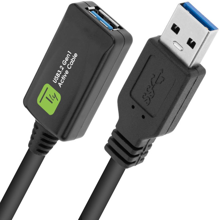 3.2 SuperSpeed+ Signal Extensor 5 m Black - Techly ICUR 3050 G