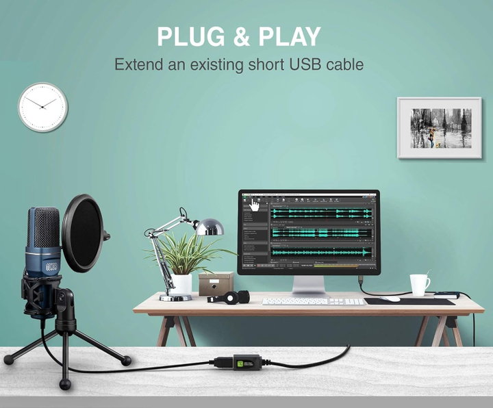 3.2 SuperSpeed+ Signal Extensor 5 m Black - Techly ICUR 3050 G