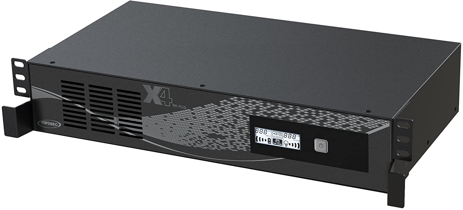 UPS X 4 1000 VA Line Interactive a Black Rack - Infosec ICUX 4 RMP 1000