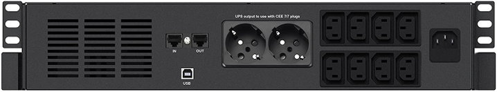 UPS X 4 2000 VA Line Interactive a Black Rack - Infosec ICUX 4 RMP 2000