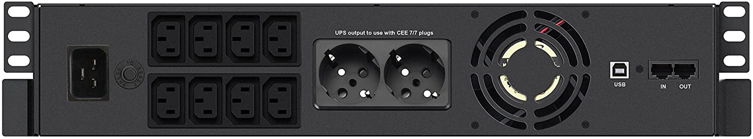 UPS X 4 3000 VA Line Interactive a Black Rack - Infosec ICUX 4 RMP 3000
