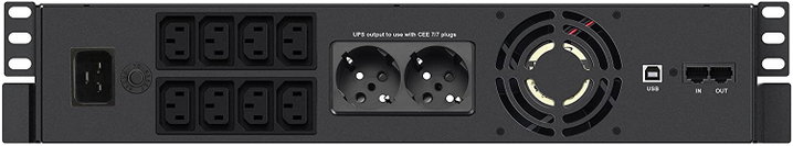 UPS X 4 3000 VA Line Interactive a Black Rack - Infosec ICUX 4 RMP 3000