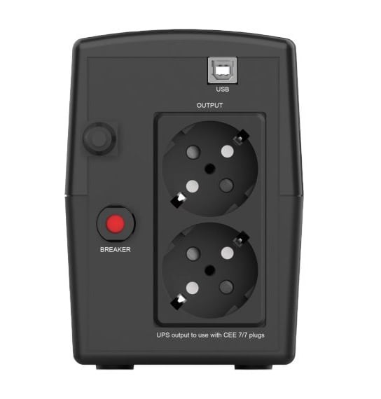 Gruppo di Continuità UPS X1+ EX 500VA Line Interactive Nero - Infosec ICUX5000P