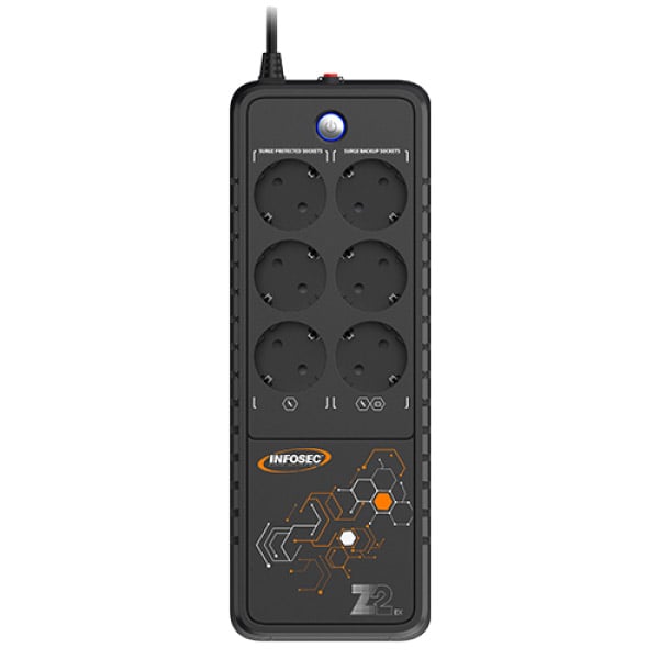 UPS ad alta frequenza 1000 VA - 6 prese FR / SCHUKO - Infosec ICUZ21000