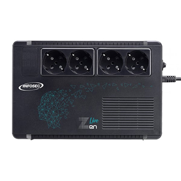 Gruppo di continuità UPS 650VA con 4 prese Line Interactive - Infosec ICUZENL65