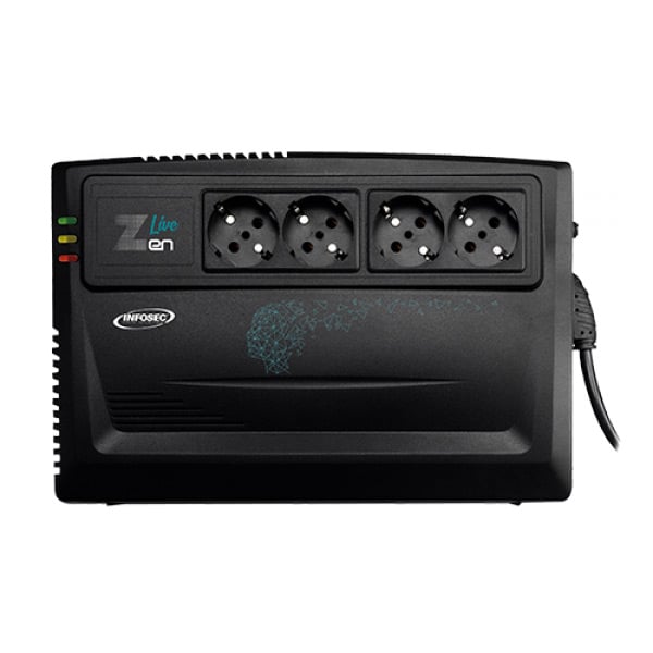 Gruppo di continuità UPS 800VA con 4 prese Line Interactive - Infosec ICUZENL80