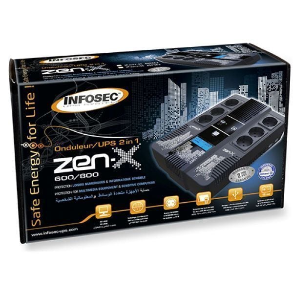 Gruppo di Continuità UPS 800VA Line Interactive - Infosec ICUZENX800