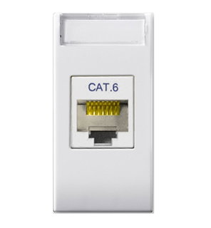 Presa RJ45 Cat6 UTP Bianco Lucido Domus S44 - AVE ICV-441027C6